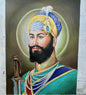 (HAND-MADE UNFRAMED ROLLED Canvas) Guru Gobind Singh Sahib Ji: The Tall Monarch of 14 Victories
