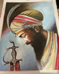 (HAND-MADE UNFRAMED ROLLED Canvas) Guru Gobind Singh Ji: RajKirpan – Fateh Shastra